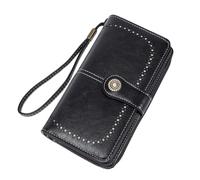 Ocuuer Wallet bloccante RFID Frizione for telefoni retrò con design vuoto for donne (nero)