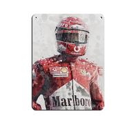 ocvdfss 1 poster in metallo con Michael Schumacher 1, stile chic, arte retrò, pittura in ferro, decorazione da parete, per bar, grotte, bar, famiglie, garage, 30 x 40 cm