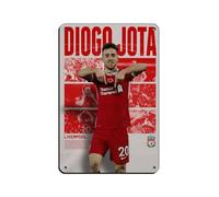 ocvdfss Diogo Jota Targa in metallo vintage, decorazione artistica da parete per pub, club, caffetteria, bar, casa, poster decorativo retrò 20 x 30 cm