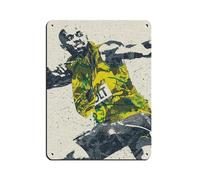 ocvdfss Usain Bolt - Targa in metallo retrò, decorazione da parete con scritta "Usain Bolt", per bar, grotte, bar, famiglia, garage, 30 x 40 cm