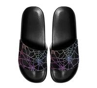 Ocwfudsx Ciabatte da uomo, antiscivolo, con punta aperta, facili da pulire, adatte per bagno, spiaggia, passeggiate, Spider Web, 43 1/3 EU