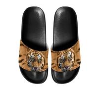 Ocwfudsx Sandali da uomo con punta aperta, antiscivolo, facili da pulire, adatti per bagno, spiaggia, passeggiate, Tigre, 43.5 EU