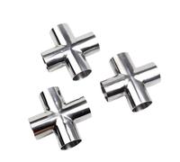 OD 38mm/51mm/76mm Tubo OD Saldatura di Testa Croce 4 Modi Splitter SS304 In Acciaio Inox Sanitario Raccordo Spliter Homebrew Birra Vino(OD 76mm)