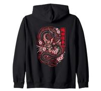 Oda Nobunaga Samurai Drago Teschio Sakura Felpa con Cappuccio