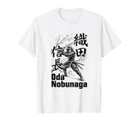 Oda Nobunaga Samurai Guerriero in Fiore di ciliegio Maglietta