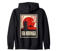 Oda Nobunaga Samurai Signore della Guerra Giappone Tramonto Felpa con Cappuccio
