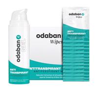 odaban® Set Antitraspirante & Deodorante Gel + Salviette | controllo sudore e odori su viso, mani, piedi e schiena | salviette deodoranti monouso per ascelle e viso | azione rapida, unisex