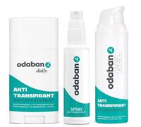odaban® Set Antitraspirante & Deodorante - Spray + Stick + Gel | controllo sudore e odori per ascelle, mani, piedi, viso e schiena | protezione lunga durata, azione rapida, unisex