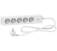 Odace Cavo Prolunga 5 Prese con Connettore 1,5m Bianco ST9351W