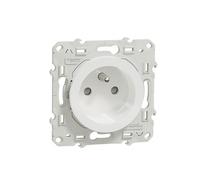 Odace, presa di corrente 2P+T, colore bianco, a griffe collegamento a vite