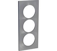 Odace Styl, Placca in alluminio a 3 posti verticali, interasse 57 mm