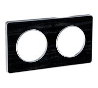 Odace Touch, lastra di quercia AstrakAn con bordo in alluminio, 2 posti interasse 71 mm