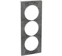 Odace Touch, piastra in pietra ciottoli a 3 posti verticali, interasse 57 mm