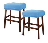 Odaima 1/2/4 pezzi Copri Pouf Rettangolare Fodere per Sgabelli Elasticizzato, Coprisedile da Bar per Panche Copertura Elastica per Sgabello da Pianoforte(Dusty blue,2PCS)