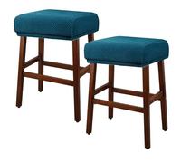 Odaima 1/2/4 pezzi Copri Pouf Rettangolare Fodere per Sgabelli Elasticizzato, Coprisedile da Bar per Panche Copertura Elastica per Sgabello da Pianoforte(Dark teal,2PCS)