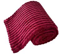 Odaima Coperta Plaid Pile Coperte di Flanella più Spessa Blanket Doppia/Singola/Letto/Divano Termica Peluche Copridivano di Microfibra Calda e Morbida(Borgogna,150x200cm)