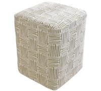 Odaima Copri/Fodera per Pouf Poggiapiedi Quadrato 50x50/40x40/60x60/80x80/100x100cm Elasticizzato Jacquard Copertura Dell'Ottomano con Fondo Elastico Copri Sgabello Protettore(Color20,45x45x40cm)