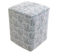 Odaima Copri/Fodera per Pouf Poggiapiedi Quadrato 50x50/40x40/60x60/80x80/100x100cm Elasticizzato Jacquard Copertura Dell'Ottomano con Fondo Elastico Copri Sgabello Protettore(Color21,45x45x40cm)