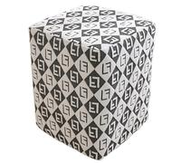 Odaima Copri/Fodera per Pouf Poggiapiedi Quadrato 50x50/40x40/60x60/80x80/100x100cm Elasticizzato Jacquard Copertura Dell'Ottomano con Fondo Elastico Copri Sgabello Protettore(Color3,30x30x25cm)