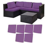 Odaima Copriseduta Divano Elasticizzato 1/2/3/4/6/8/12/14 Pezzi - Fodere Universali per Divani Interni ed Esterni, Copricuscini per Patio, Lavabile Protezione per Mobili(Purple,6pcs)