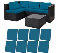 Odaima Copriseduta Divano Elasticizzato 1/2/3/4/6/8/12/14 Pezzi - Fodere Universali per Divani Interni ed Esterni, Copricuscini per Patio, Lavabile Protezione per Mobili(Lago Blu,8pcs)