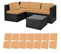 Odaima Copriseduta Divano Elasticizzato 1/2/3/4/6/8/12/14 Pezzi - Fodere Universali per Divani Interni ed Esterni, Copricuscini per Patio, Lavabile Protezione per Mobili(Cammello,14pcs)