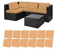 Odaima Copriseduta Divano Elasticizzato 1/2/3/4/6/8/12/14 Pezzi - Fodere Universali per Divani Interni ed Esterni, Copricuscini per Patio, Lavabile Protezione per Mobili(Cammello,12pcs)