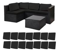 Odaima Copriseduta Divano Elasticizzato 1/2/3/4/6/8/12/14 Pezzi - Fodere Universali per Divani Interni ed Esterni, Copricuscini per Patio, Lavabile Protezione per Mobili(Nero,14pcs)