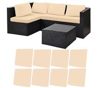 Odaima Copriseduta Divano Elasticizzato 1/2/3/4/6/8/12/14 Pezzi - Fodere Universali per Divani Interni ed Esterni, Copricuscini per Patio, Lavabile Protezione per Mobili(Beige,8pcs)