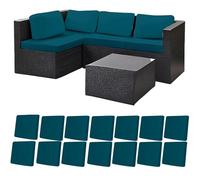 Odaima Copriseduta Divano Elasticizzato 1/2/3/4/6/8/12/14 Pezzi - Fodere Universali per Divani Interni ed Esterni, Copricuscini per Patio, Lavabile Protezione per Mobili(Emerald green,14pcs)