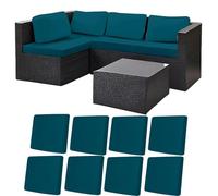 Odaima Copriseduta Divano Elasticizzato 1/2/3/4/6/8/12/14 Pezzi - Fodere Universali per Divani Interni ed Esterni, Copricuscini per Patio, Lavabile Protezione per Mobili(Emerald green,8pcs)