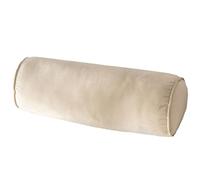 Odaima Cuscino Cilindrico Cervicale 50x17cm Cuscino Supporto Ergonomico per Collo Gambe e Schiena, Letto e Divano,con Lavabile Velluto Copertura(Beige)