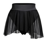 ODASDO Costume da pole dance da donna, pantaloncini rave, mutandine con volant, gonna a rete, pantaloni caldi, abbigliamento da discoteca, nero, S