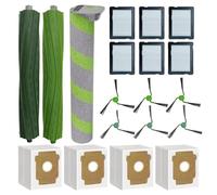 Odashen 19 pezzi di ricambio accessori per robot aspirapolvere iRobot Roomba Max 705 Combo+/Roomba Max serie 700 Combo Robot Aspirapolvere, 2 spazzole principali, 1 mocio a rullo, 6 spazzole laterali