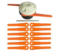 Odashen 4006-710-2137 Testa per decespugliatore PolyCut 6-2 con 12 lame e asta di montaggio, compatibile con decespugliatore Stihl FS38 FS40 FS45 FS50 FSA60 FSA86, sistema di taglio a doppia lama per
