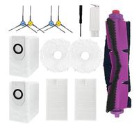 Odashen Kit di Accessori di Ricambio per Aspirapolvere Eureka J12 Ultra/Midea V12, 1 Spazzole Principali, 4 Spazzole Laterali, 2 Filtri HEPA, 2 Panni Mop, 2 Sacchetto per Polvere