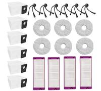 Odashen Kit di Accessori di Ricambio per aspirapolvere Eureka J15 Max Ultra, 6 spazzole Laterali, 4 filtri HEPA, 6 Panni per mocio, 6 Sacchetti per la Polvere