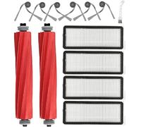 Odashen Kit di accessori di ricambio per aspirapolvere Roborock QV 35A / QR 798 / QR 598, 2 spazzole principali, 6 spazzole laterali, 4 filtri HEPA, 1 spazzola per la pulizia