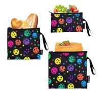 ODAWA 3 sacchetti riutilizzabili a pois colorati senza BPA per insalata frutta e cibo non tossico