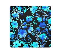 ODAWA Acquerello Blu Turchese Fiori 55,1 x 55,1 cm Autoadesivo Panno Multiuso Wrap Panni per Macchina Fotografica Tablet Laptop