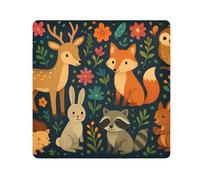 ODAWA Animali Cervo Volpe Riccio Panno Autoadesivo Pieghevole Protettivo Wrap, Autoadesivo Wraps per Elettronica 45x45cm