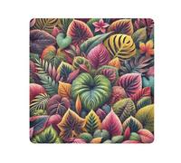 ODAWA Anti-graffio lente avvolgimento colorato foglie floreali panno autoadesivo 35,1 x 35,1 cm borsa cosmetica portatile per viaggiare