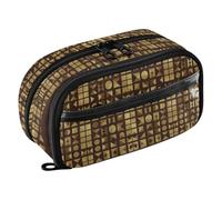 ODAWA Astuccio con lettere dorate, grande capacità, organizer per cancelleria scolastica, 21,1 x 7,9 x 12,4 cm