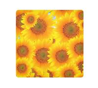 ODAWA Avvolgitore protettivo pieghevole con girasoli e petali gialli, panno autoadesivo, 55,1 x 55,1 cm, leggero involucro pieghevole per accessori per fotocamera