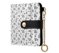 ODAWA Beach Turquoise Coastal Womens Wallet Rfid Blocking, PU Leather Bifold Card Case, Zipper Coin Pocket Magnetic Tab, Zampa nera bianca, Taglia unica, Portafoglio RFID
