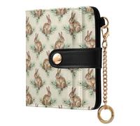 ODAWA Beach Turquoise Coastal Womens Wallet Rfid Blocking, PU Leather Bifold Card Case, Zipper Coin Pocket Magnetic Tab
