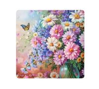 ODAWA Borsa cosmetica colorata in tessuto autoadesivo con fiori, 45 x 45 cm, capacità variabile, leggera, pieghevole, per accessori per fotocamera