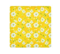 ODAWA Borsa cosmetica con margherite bianche, in tessuto autoadesivo, 35 x 35 cm, leggera, pieghevole, per accessori per fotocamera