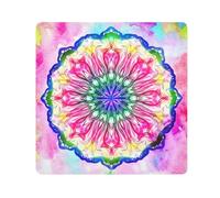 ODAWA Borsa cosmetica in tessuto autoadesivo, 45 cm, motivo mandala ad acquerello, flessibile, pieghevole, autoadesiva, con protezione per lenti per fotocamera