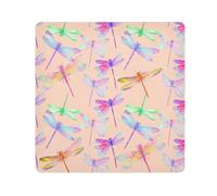 ODAWA Borsa cosmetica in tessuto autoadesivo con libellule ad acquerello, 35 x 35 cm, capacità variabile, leggera, pieghevole, per accessori per fotocamera